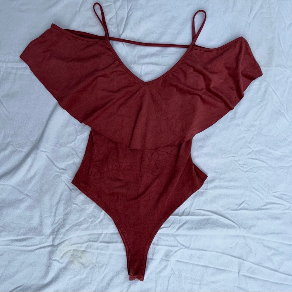 DONATING MAKE OFFERS Charlotte Russe off the Shoulder Chiffon Bodysuit